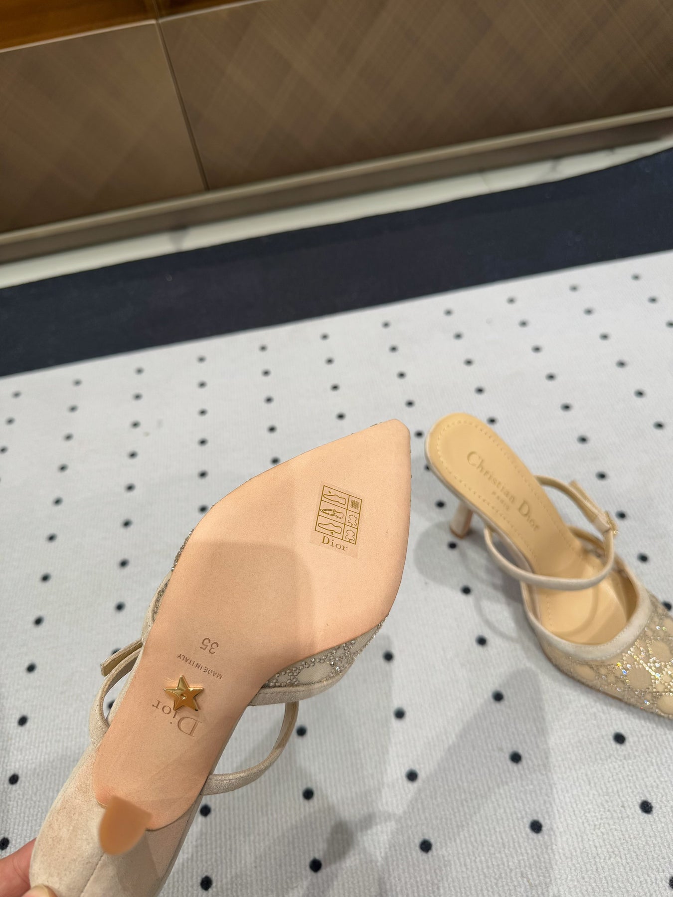 HIGH HEELS MULE IN CAMEL BEIGE LAMB SUEDE 10 CM