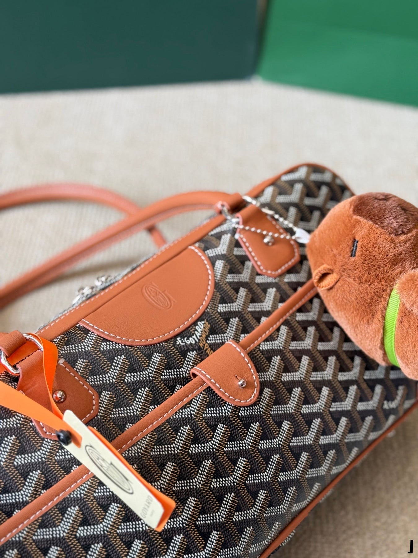 SAINT MARTIN MINI BAG 22 IN BROWN GOYARDINE CANVAS AND CALFSKIN