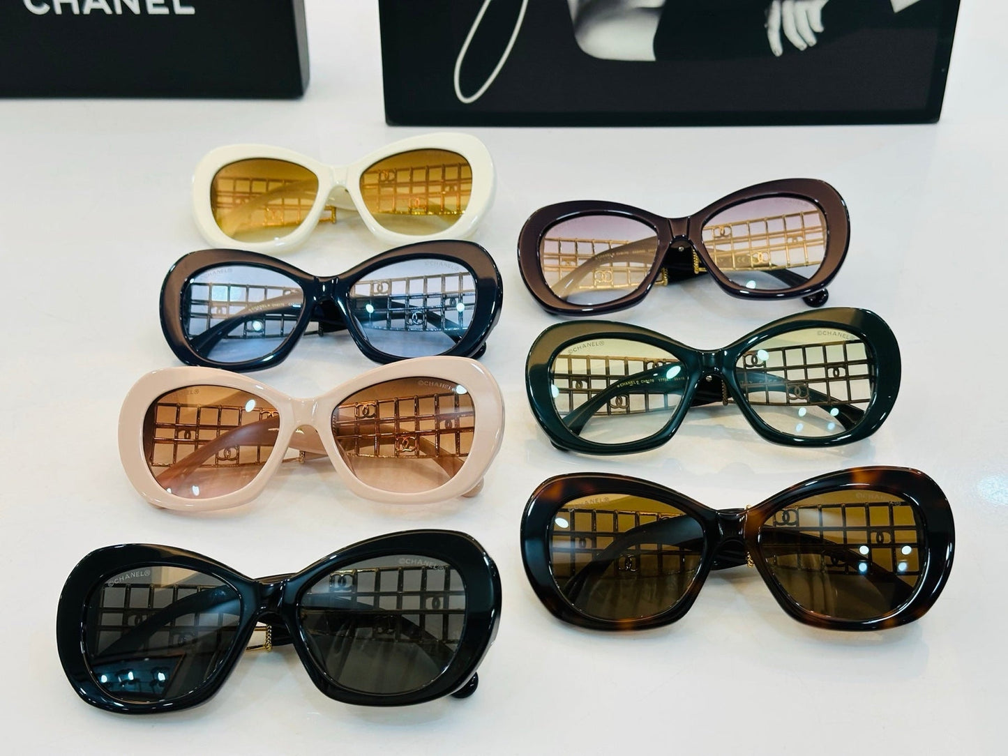 CAT EYE SUNGLASSES CH9170 IN ACETATE GOLD METAL