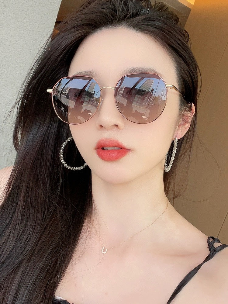 ROUND FRAME SUNGLASSES G1241 IN METAL