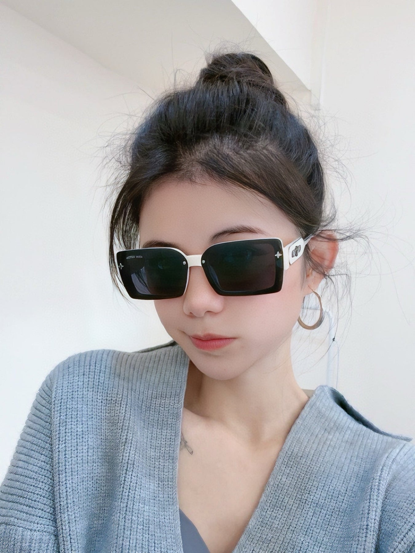 RECTANGLE SUNGLASSES L6771 IN ACETATE