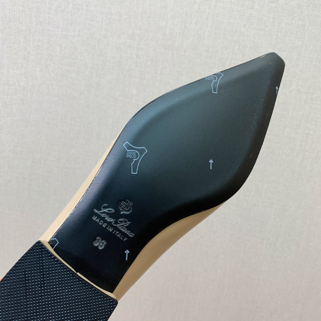 LP REBECCA BALLERINAS CREAM CALFSKIN