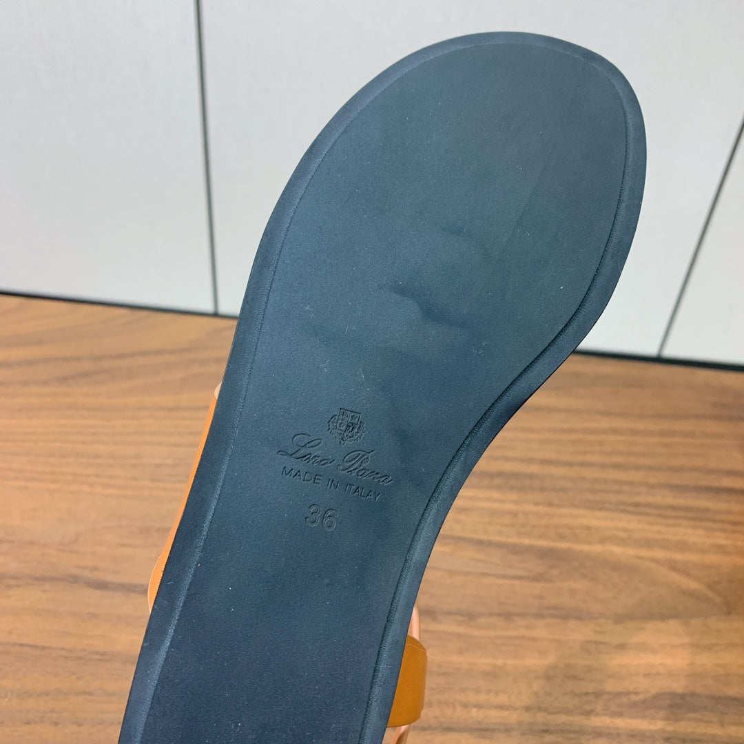 FLIP FLOPS SANDAL IN LIGHT BROWN CALFSKIN