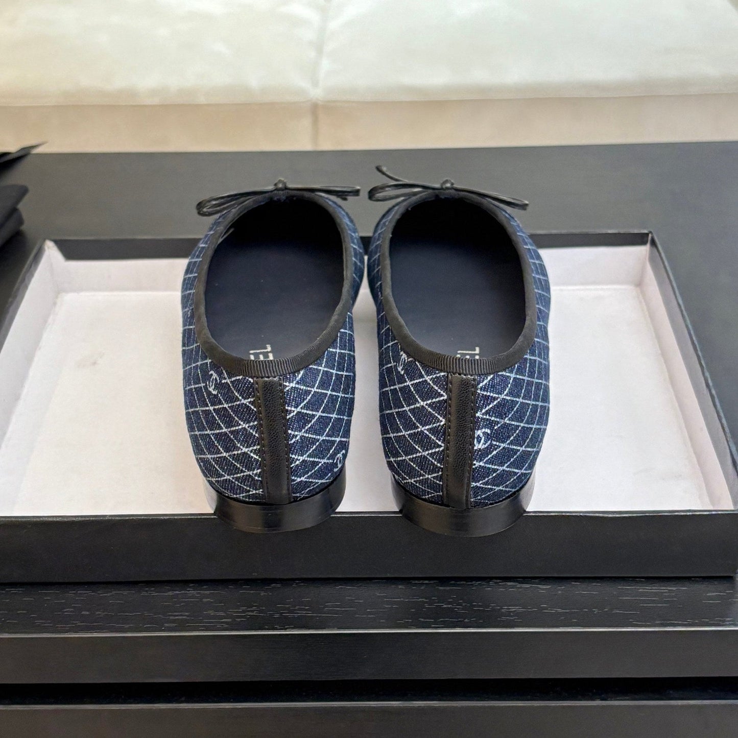 BALLET FLATS IN AEGEAN BLUE MONOGRAM DENIM