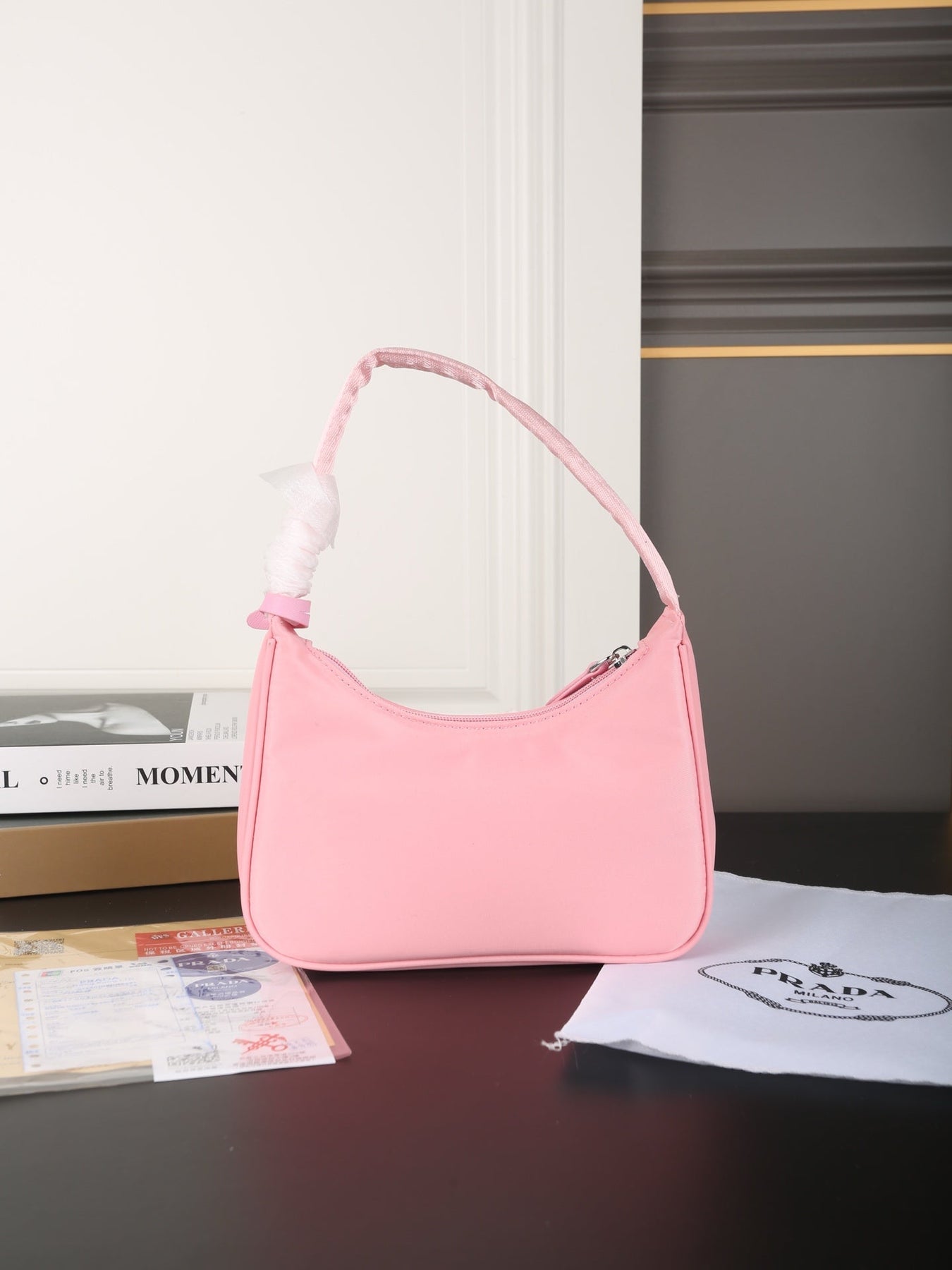 HOBO RE-EDITION BAG 22 IN BABY PINK RE-NYLON