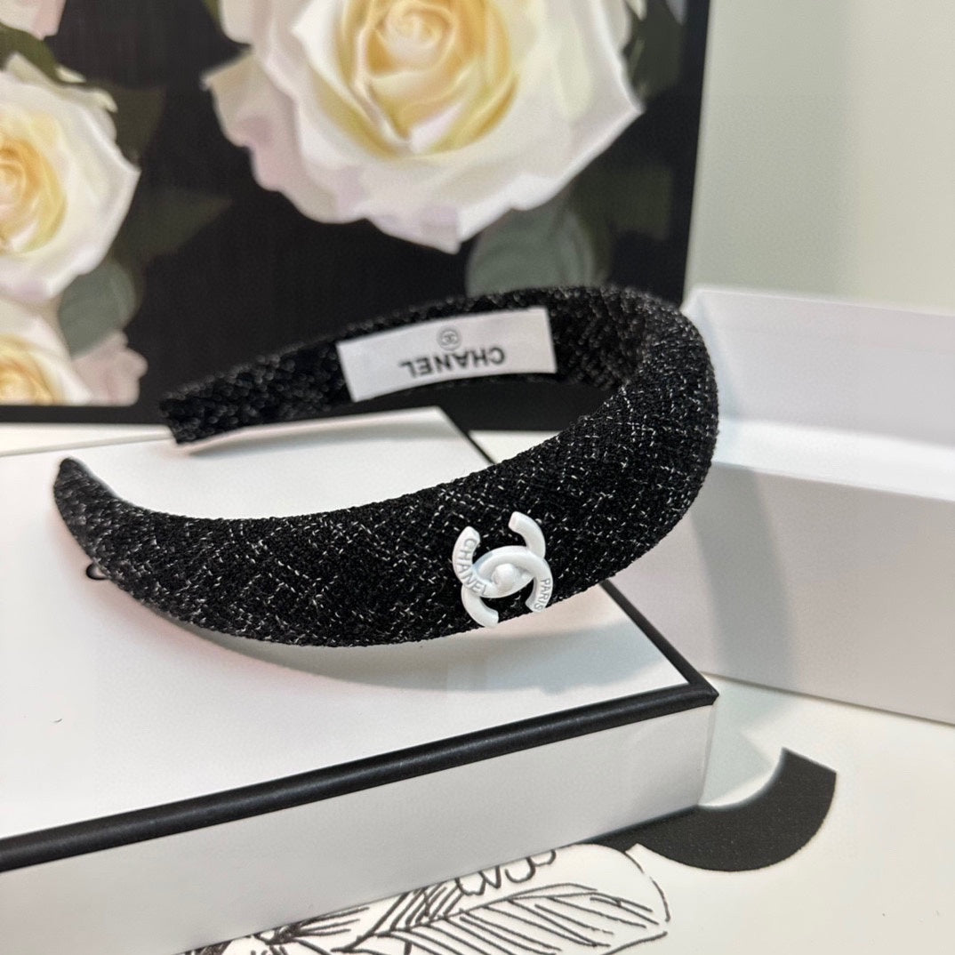 BLACK TWEED HAIRBAND 124639