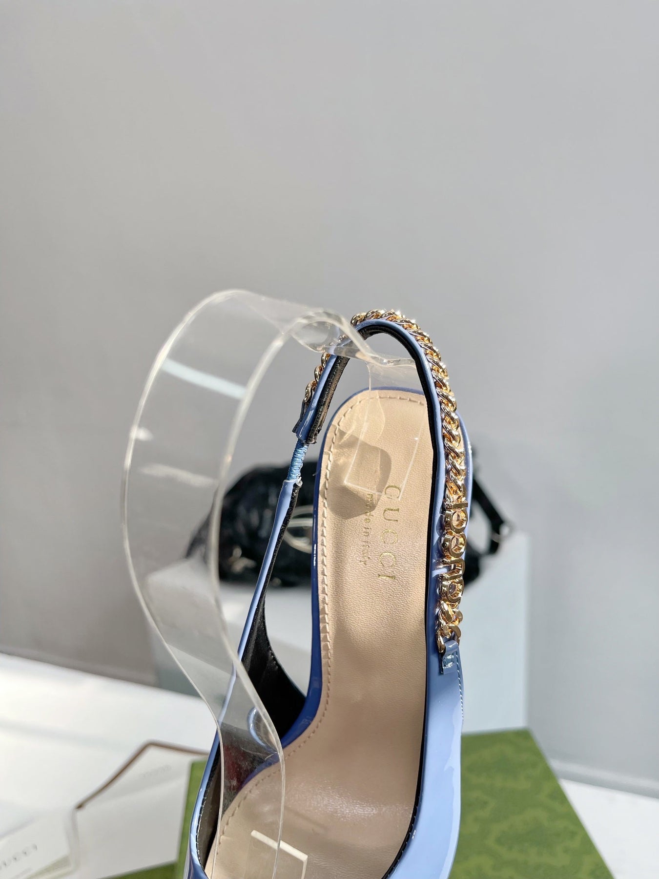 GG SIGNORIA 45 SLINGBACK PUMP CERULEAN LAMBSKIN