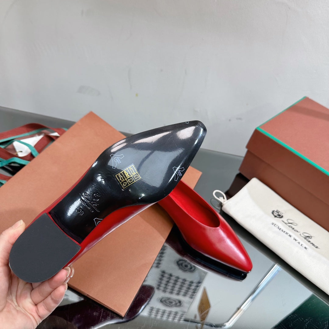 LP REBECCA BALLERINAS CRIMSON CALFSKIN