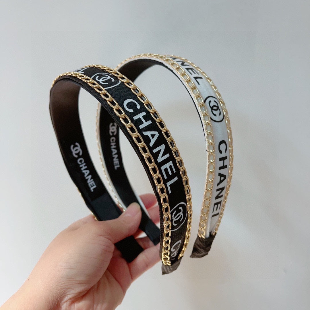 HAIRBAND CC LOGO BLACK FOR WOMEN 124683