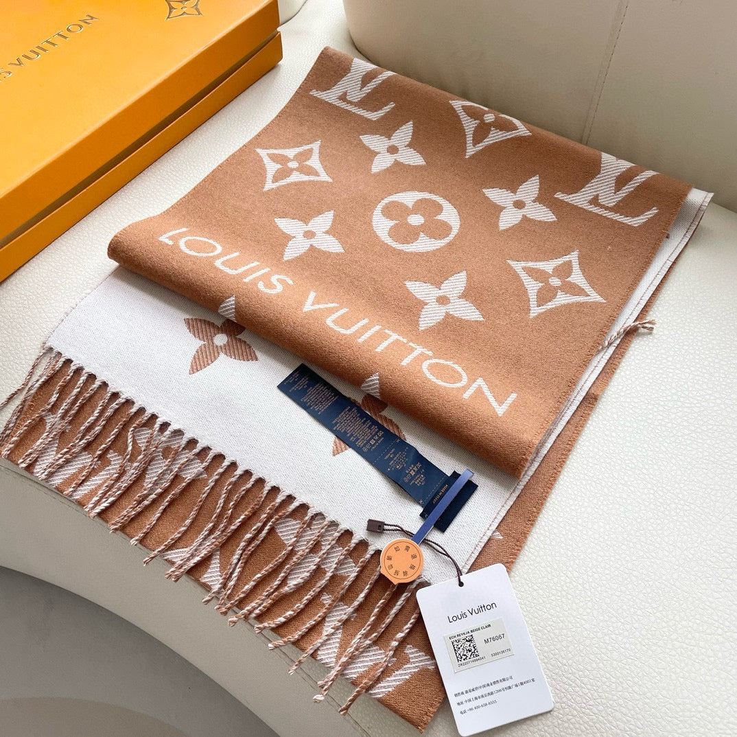 ESSENTIAL SCARF 186 CM IN COPPER BROWN WOOL 399777