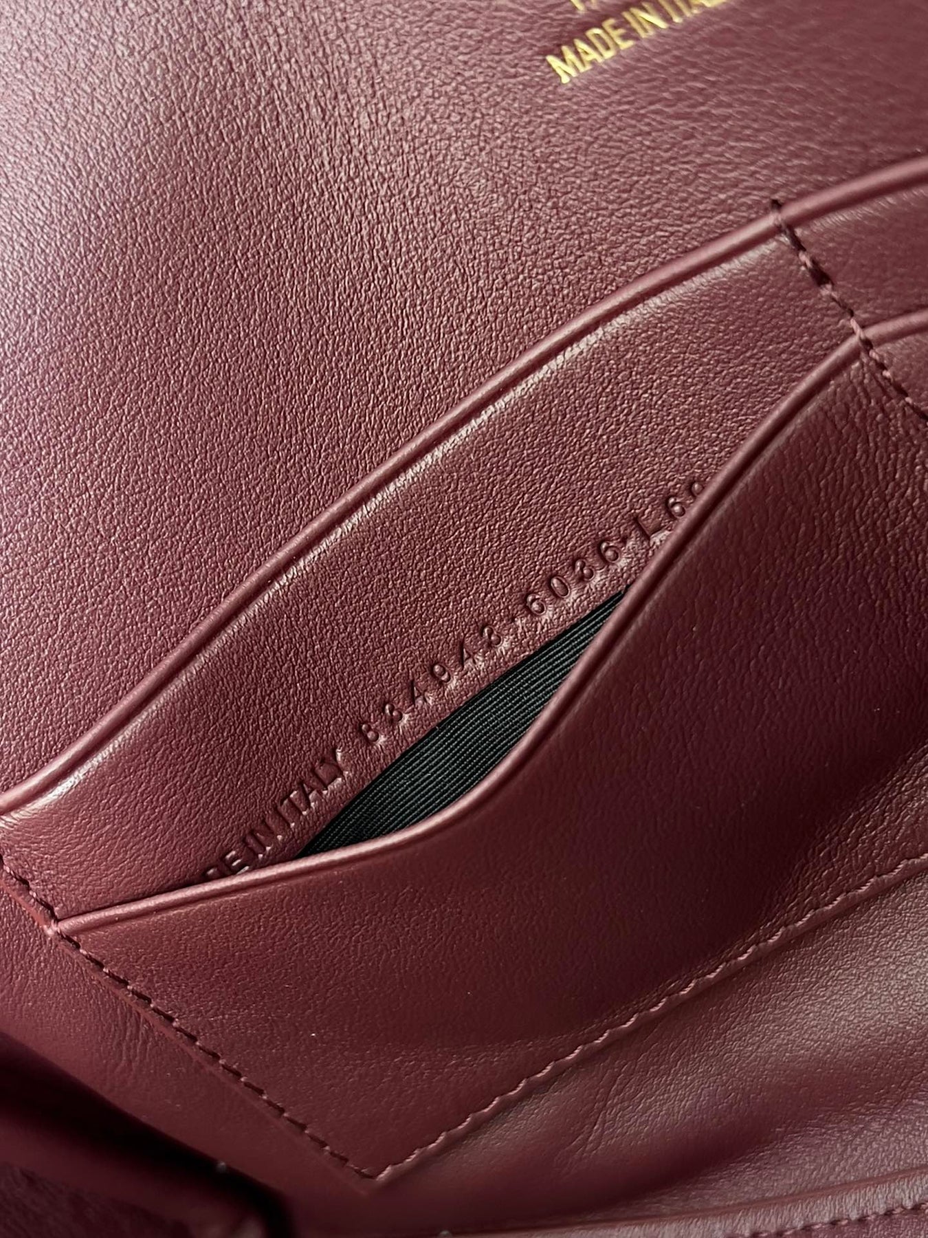 BEL AIR CLUTCH 27 IN BURGUNDY RED NAPPA LAMBSKIN GOLD HARDWARE