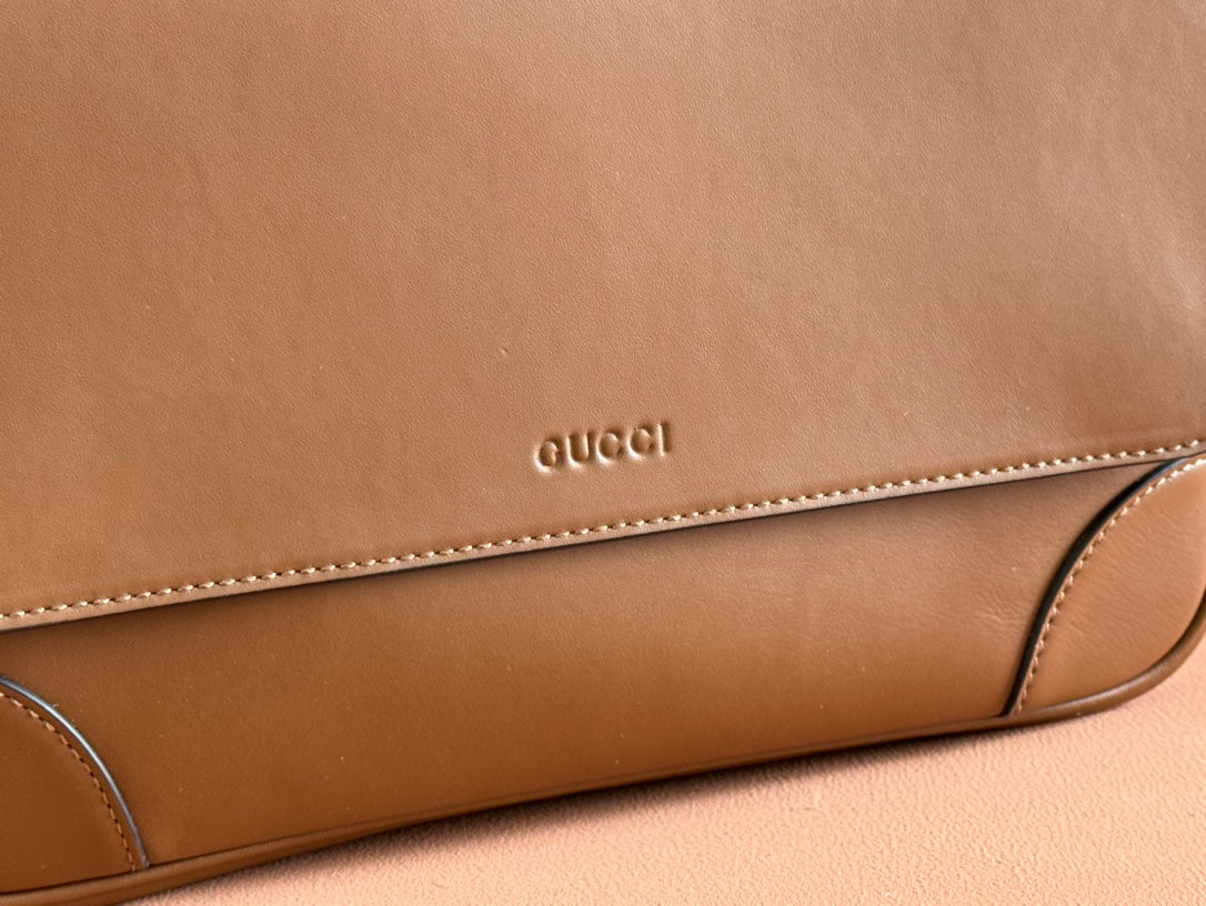 MEDIUM EMBLEM CROSSBODY BAG 29 IN BROWN CALFSKIN