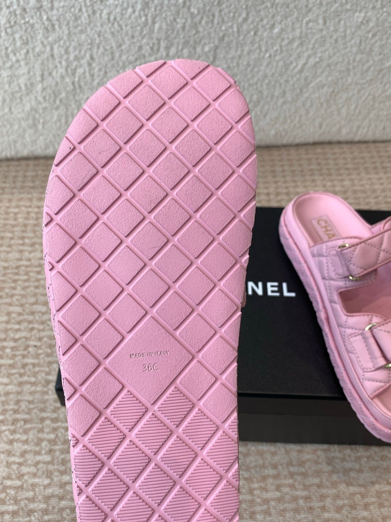 DAD SANDAL IN PALE PINK CALFSKIN MULE