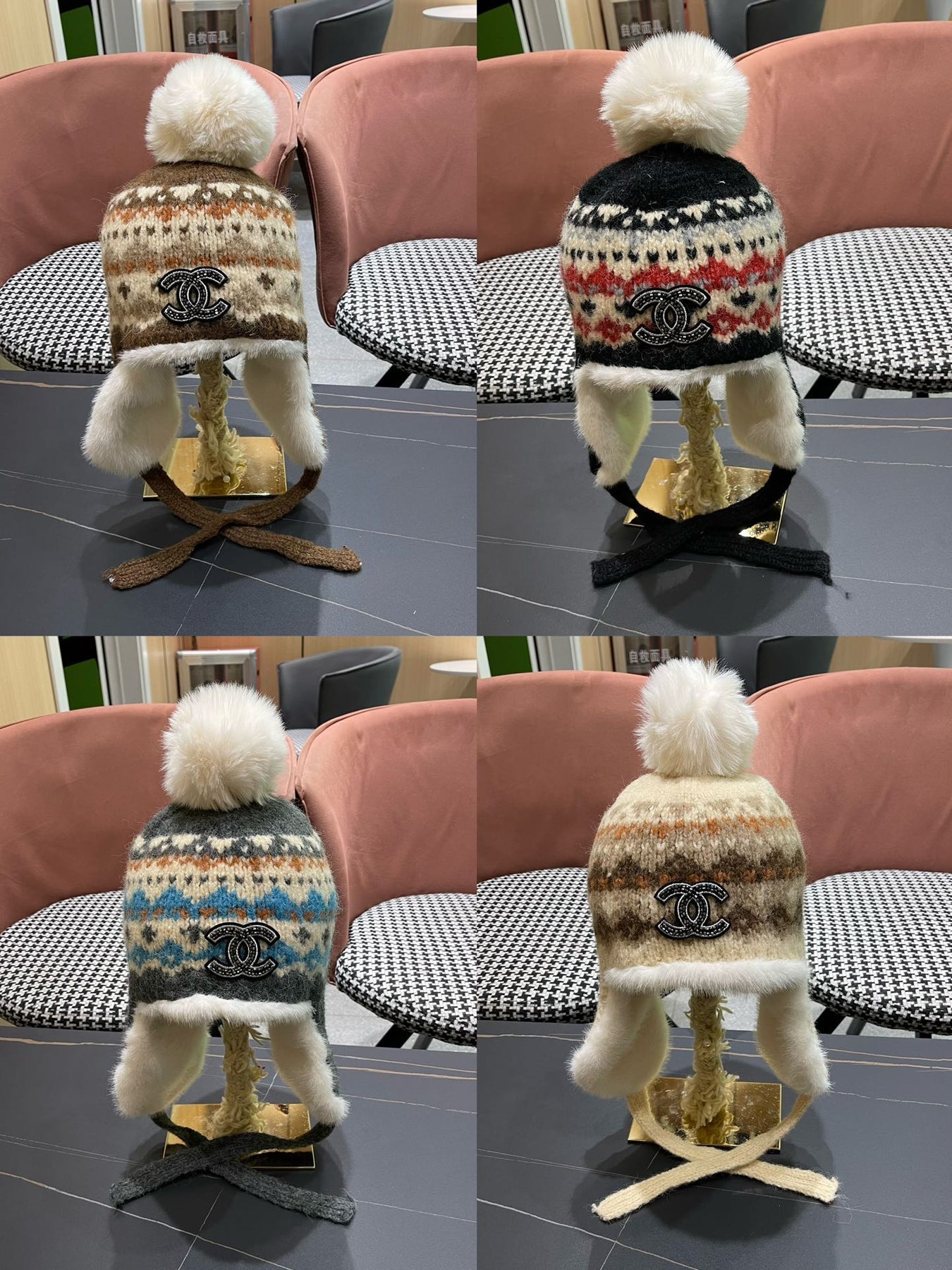 PLUSH WINTER HAT COLORFUL 431204