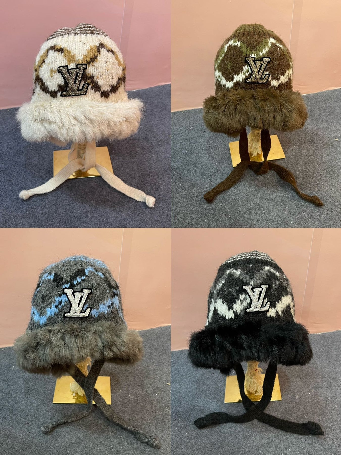 KNITTED WOOL HAT COLORFUL 436582