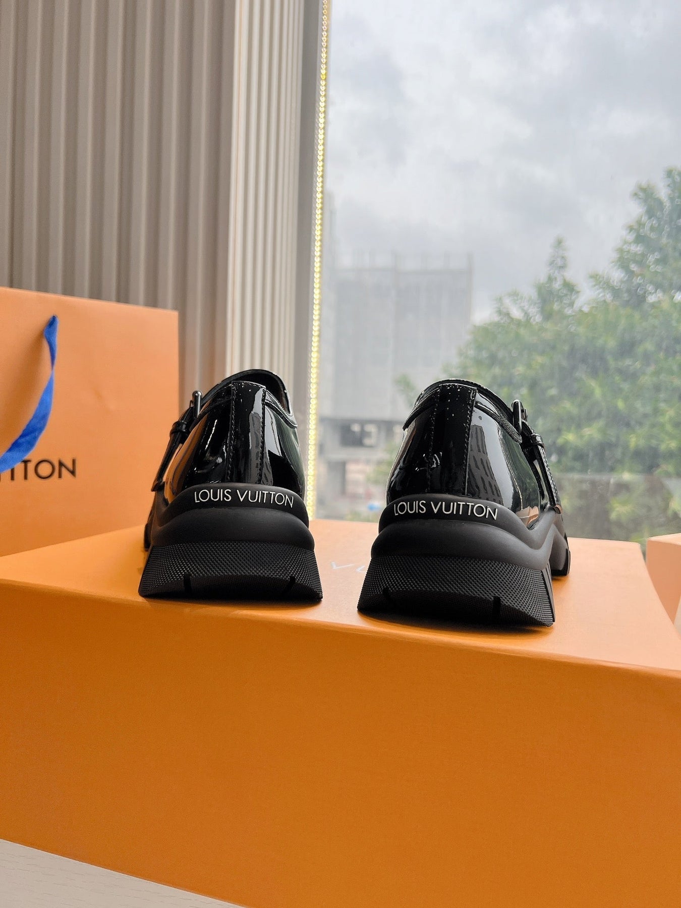 RUBY FLAT MARY JANE IN BLACK PATENT CALFSKIN