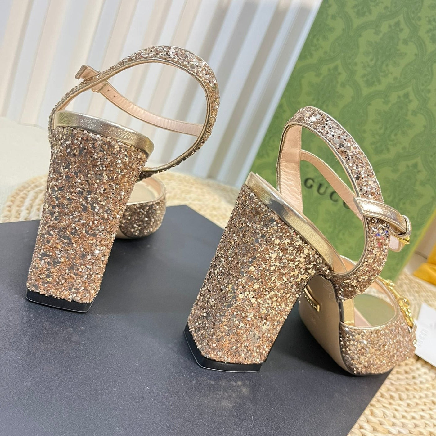 GG Women Sandal High Heels Cream