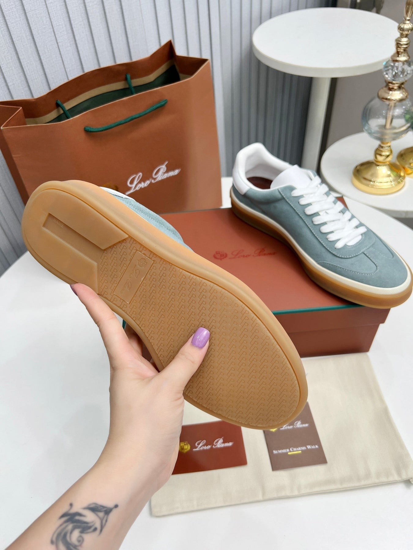 LP TENNIS WALK SNEAKERS STONE SUEDE