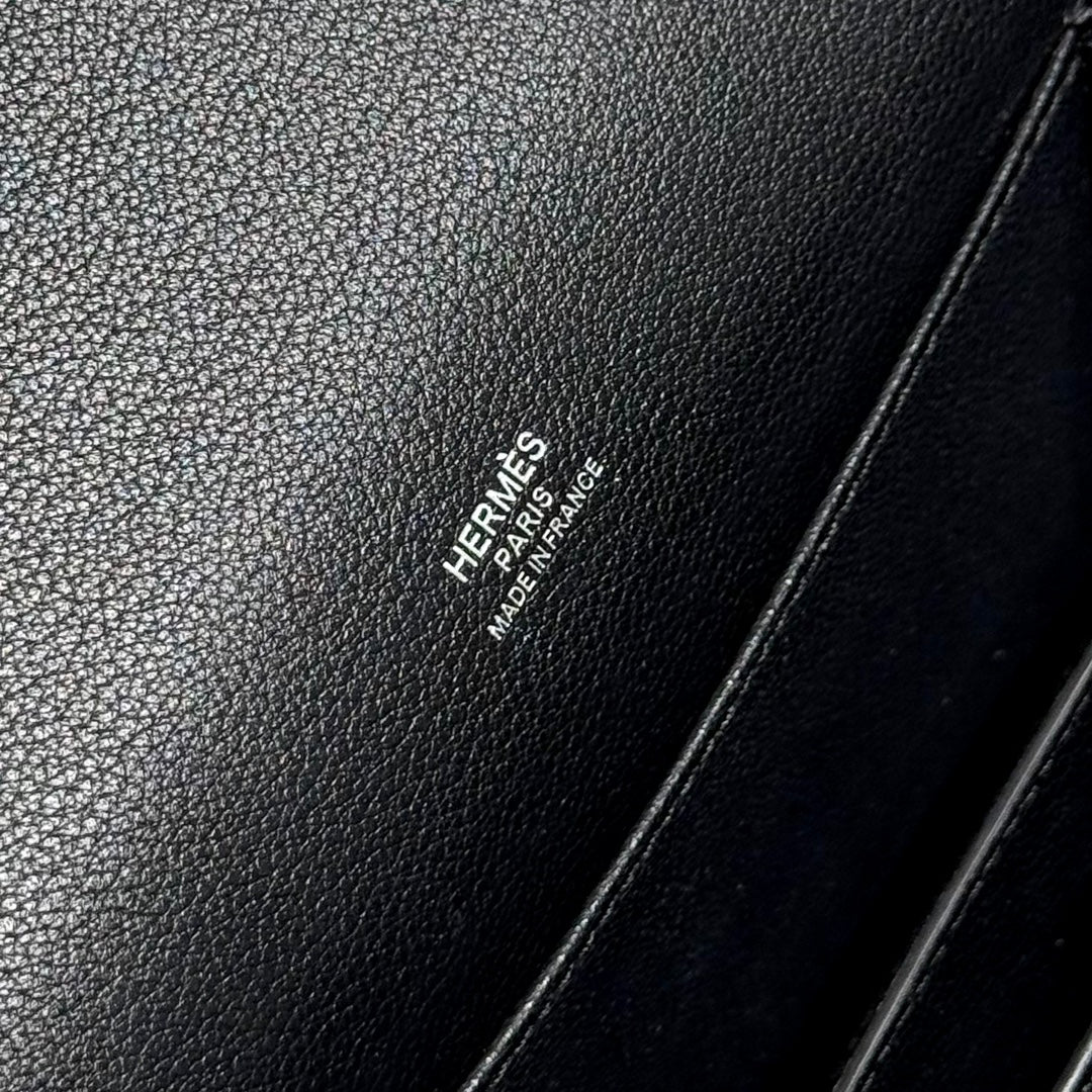 HM ROULIS 18 MINI BAG IN BLACK CALFSKIN SILVER-TONE HARDWARE