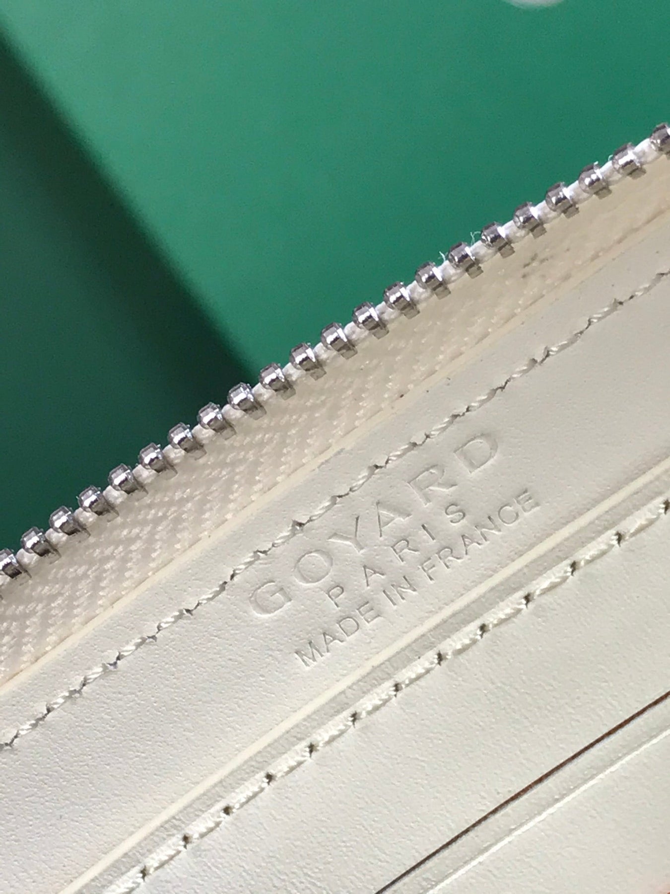 MATIGNON MINI WALLET 11 IN WHITE GOYARDINE CANVAS AND CALFSKIN