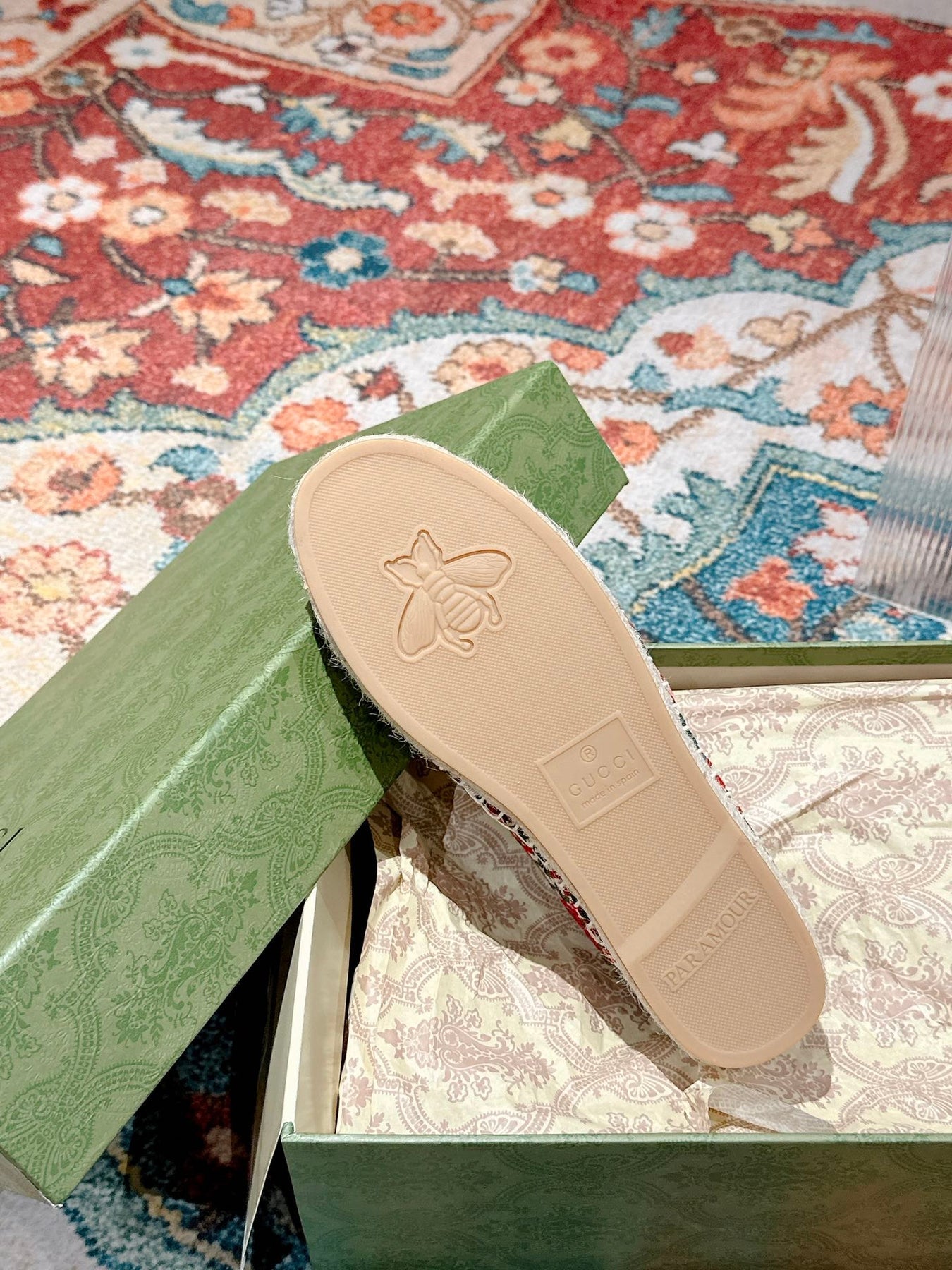 GG ESPADRILLE LOAFER CRIMSON AND OCEAN CANVAS