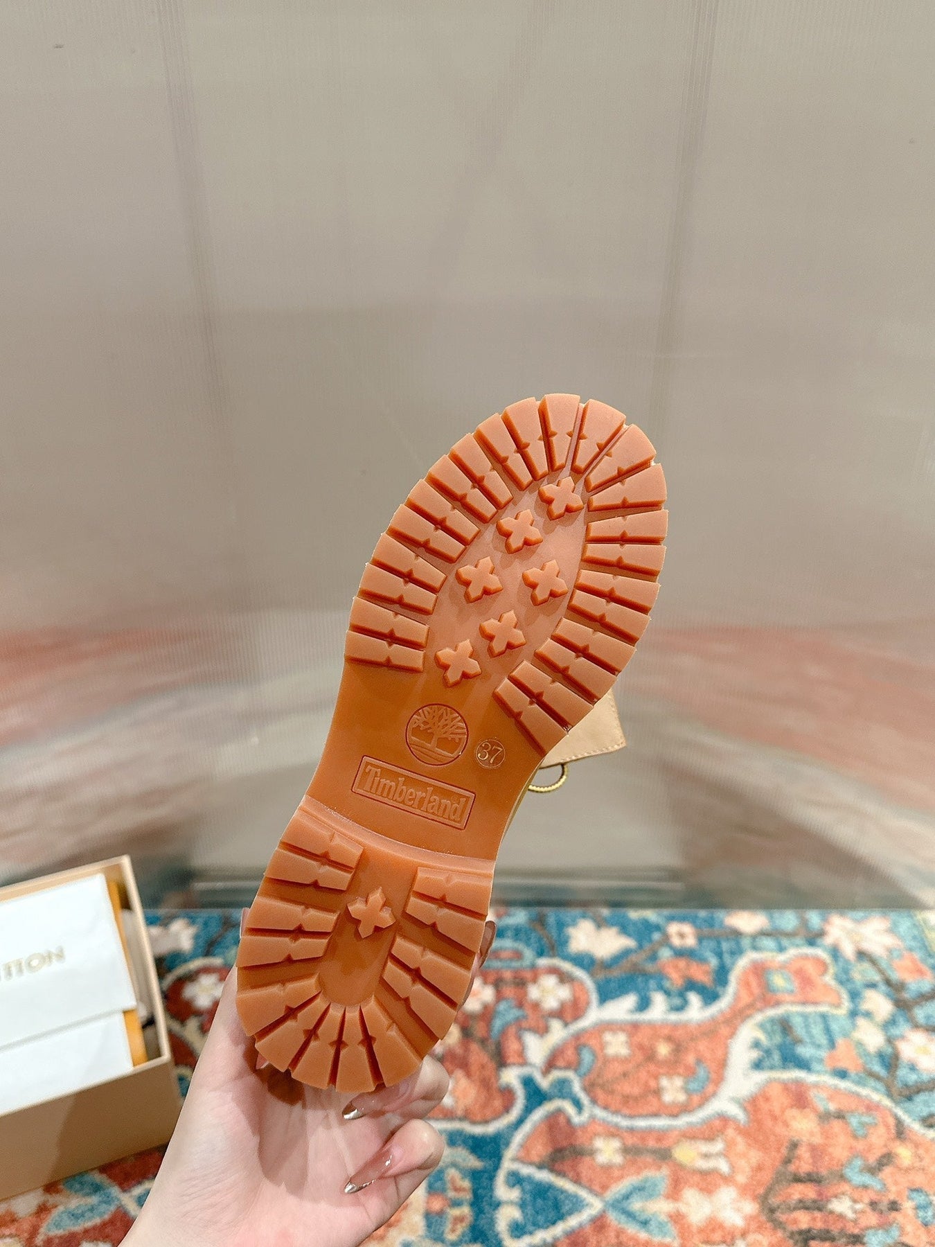 LV X TIMBERLAND ANKLE BOOT IN TORTILLA BROWN SUEDE