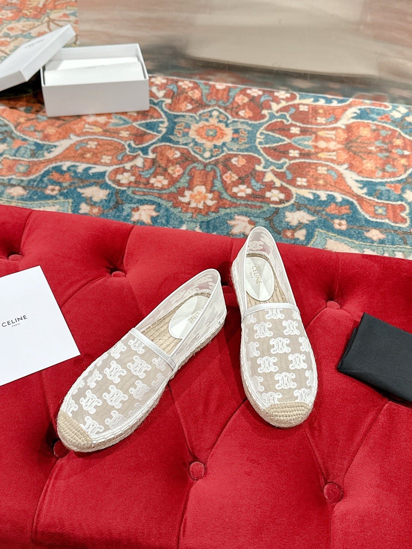 ESPADRILLES IN WHITE MESH