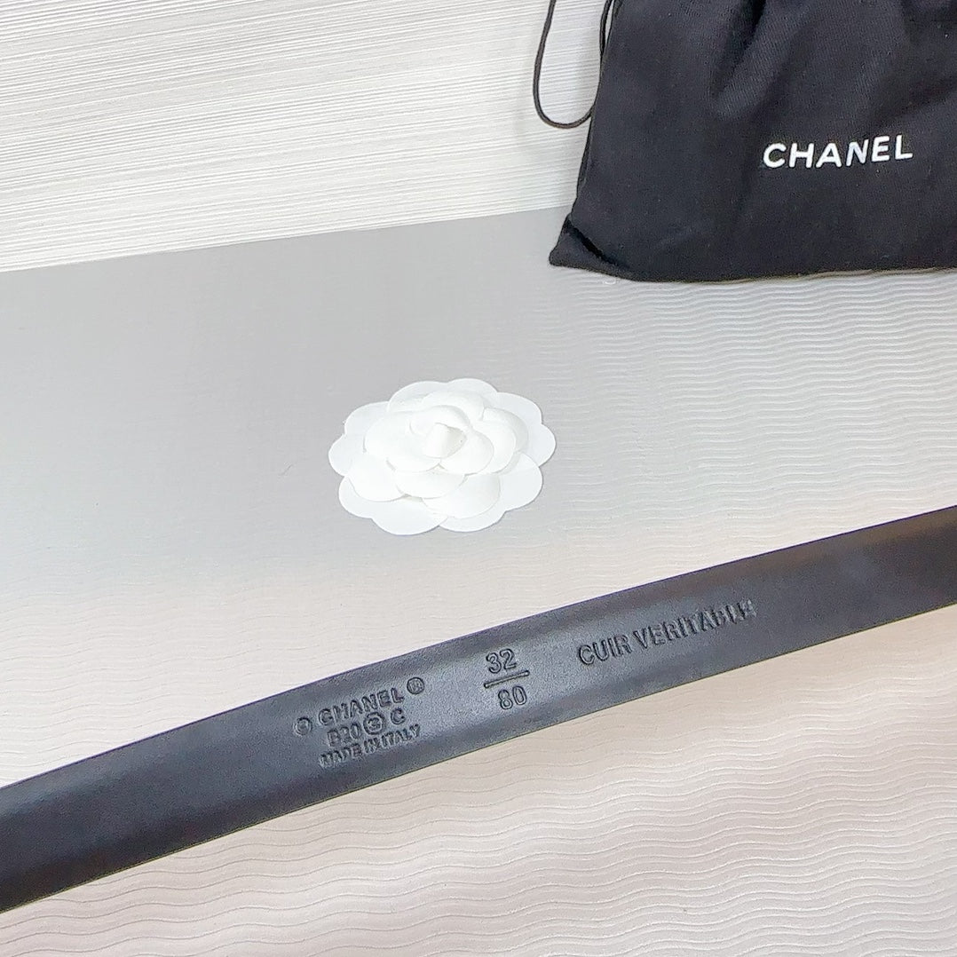 CC BELT 20 MM IN DEEP PINK SMOOTH CALFSKIN GOLD HARDWARE ATTACH RHINSTONE