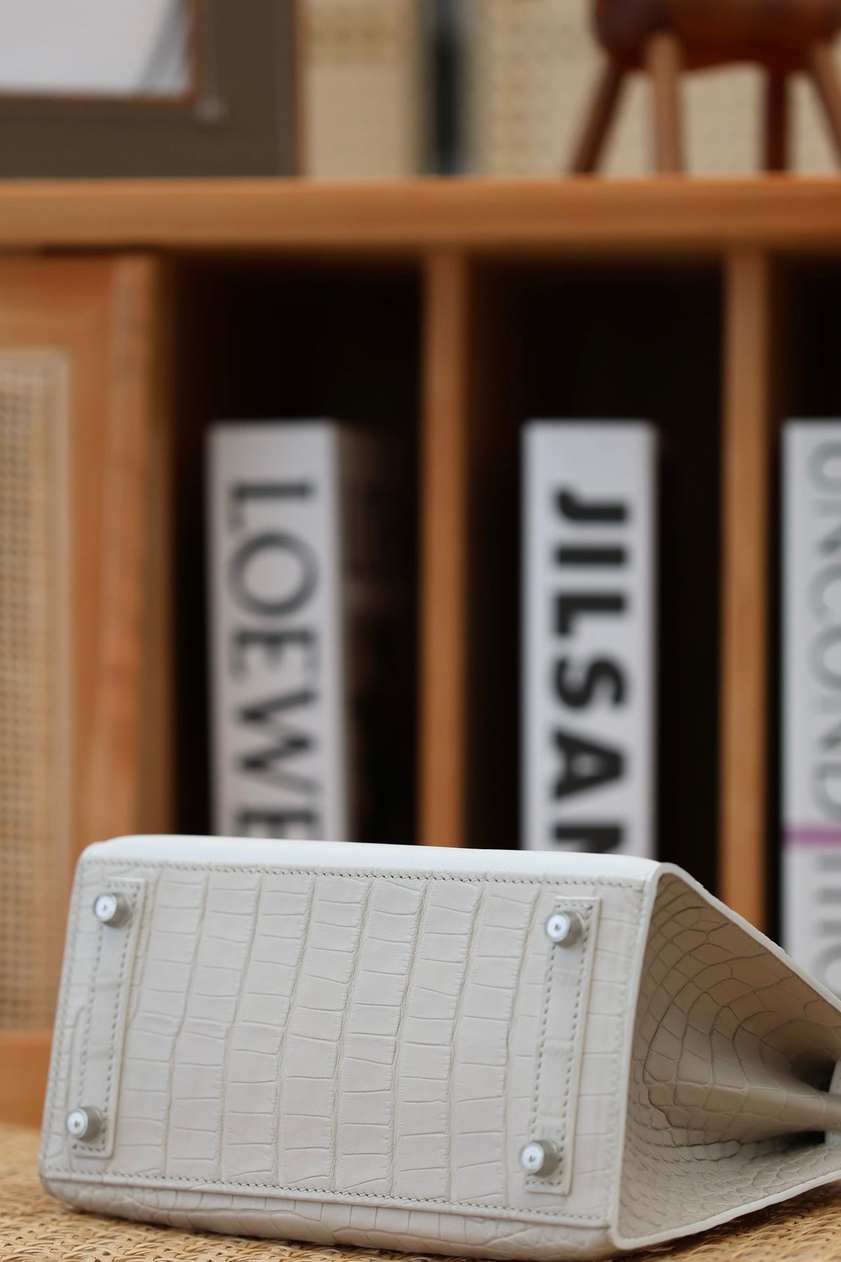 BIRKIN FAUBOURG TOUCH 20 IN PASTEL GRAY CALFSKIN WITH SILVER HARDWARE