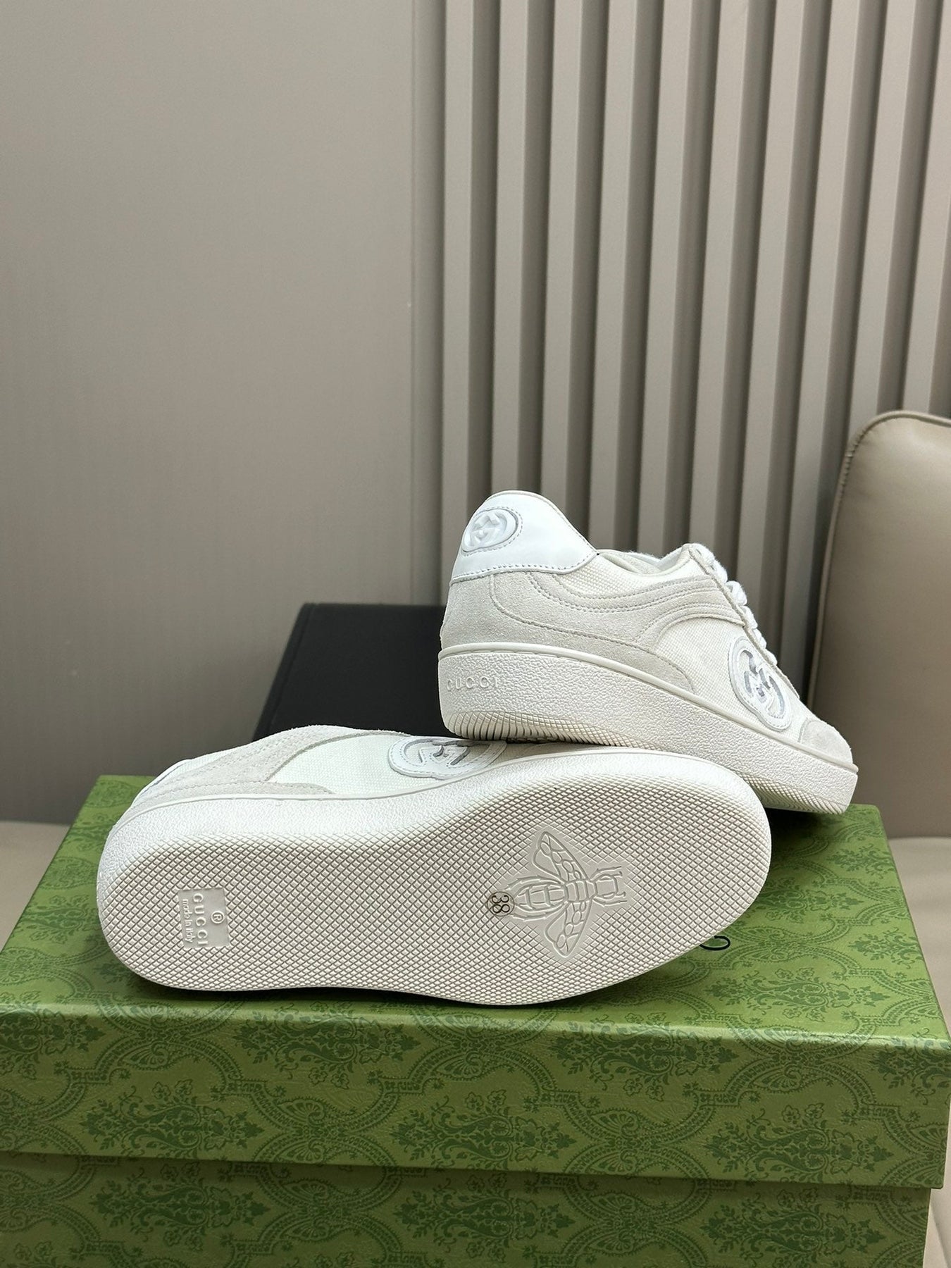 GG replica shoes white