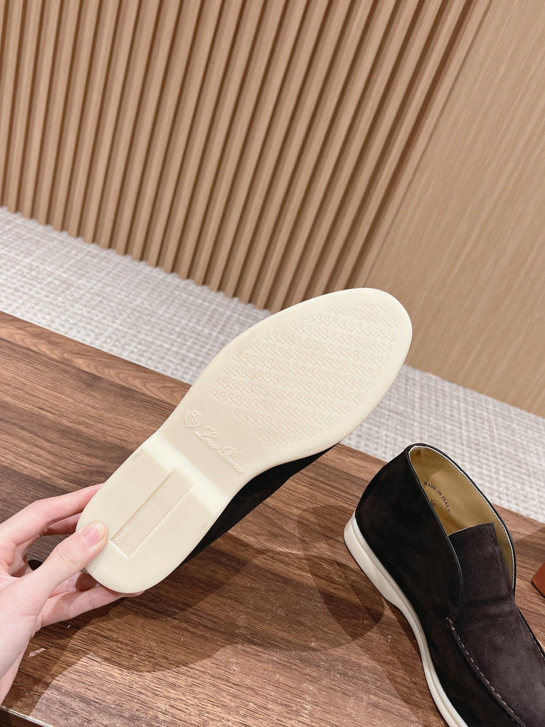 LP OPEN WALK LOAFERS CHARCOAL SUEDE