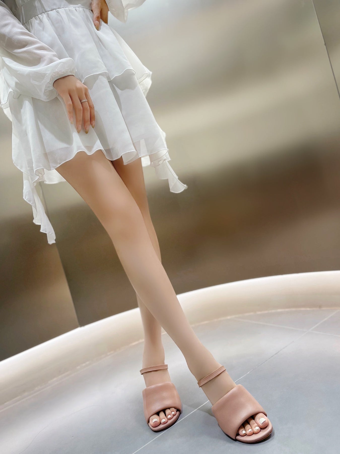 FENDI BAGUETTE HIGH-HEEL SANDALS 8 CM IN CAMEL BROWN CALFSKIN