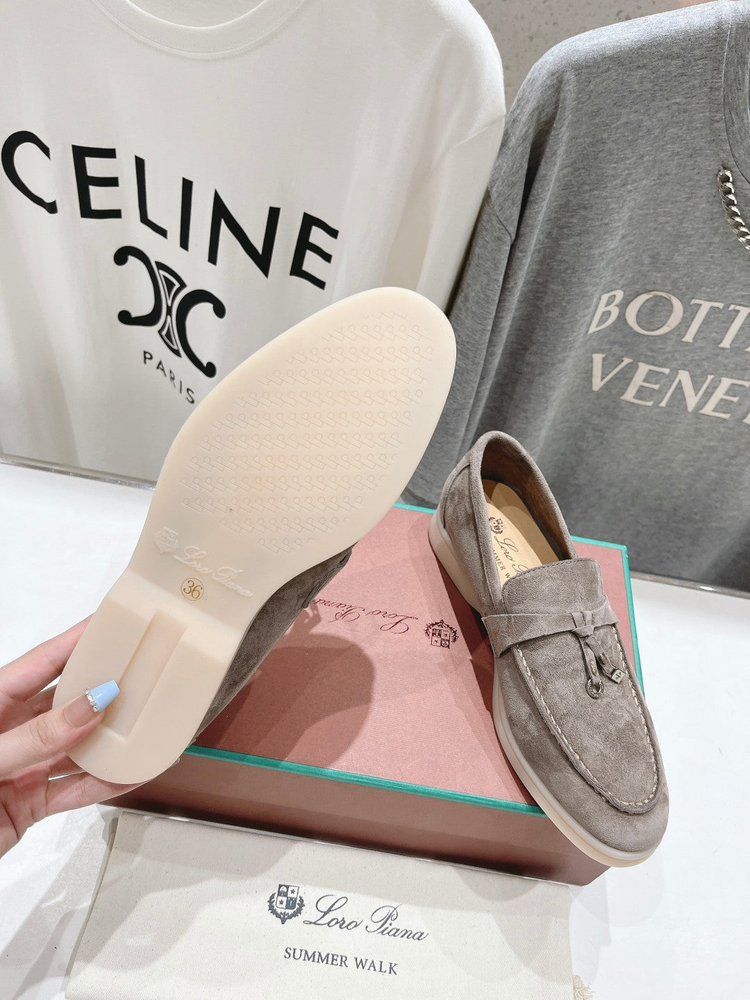 LP SUMMER CHARMS WALK LOAFERS GRAY SUEDE