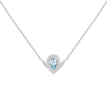 JOSEPHINE BLUE DIAMOND SILVER NECKLACE