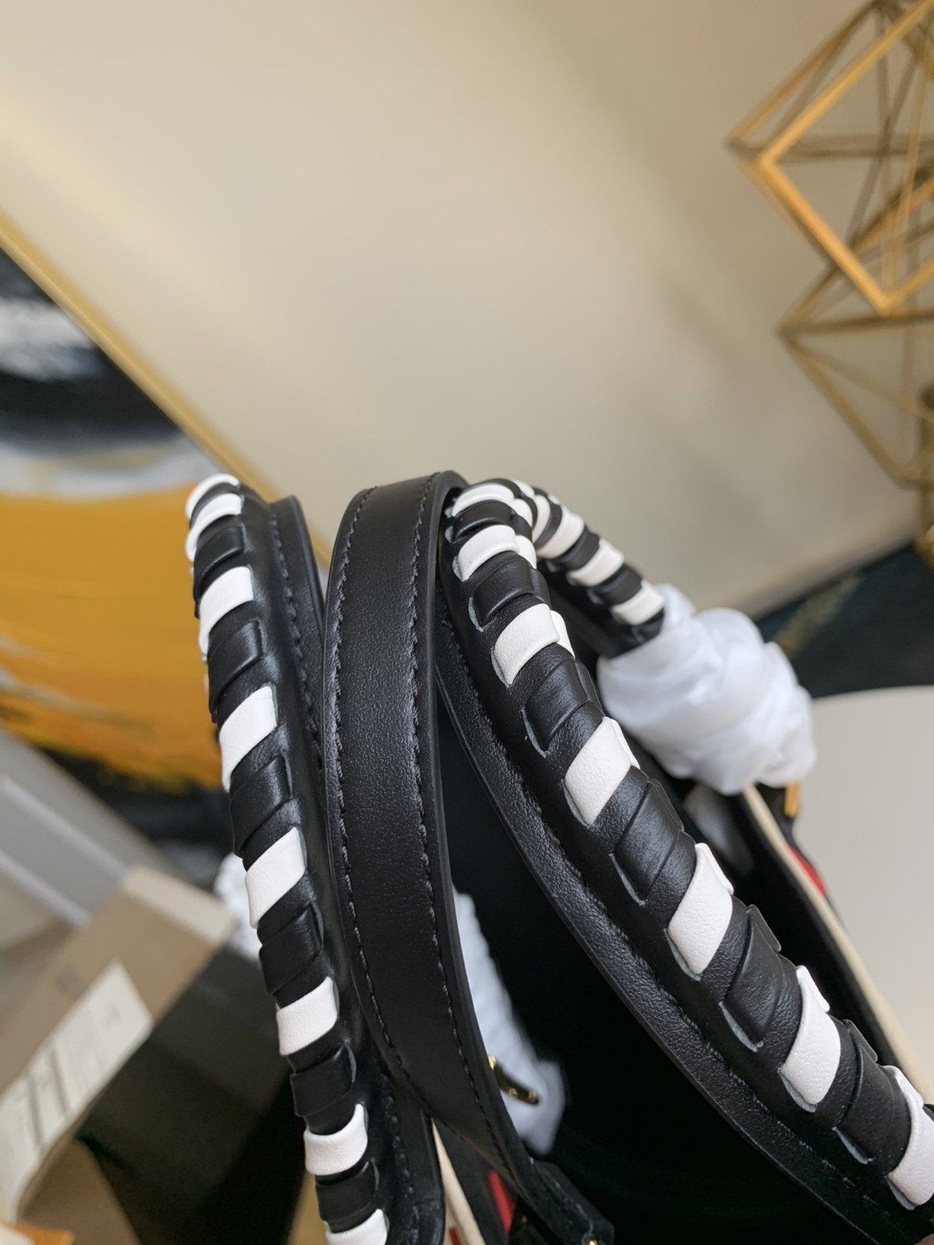 CRAFTY ONTHEGO GM 41 CREME BLACK MONOGRAM GIANT CANVAS