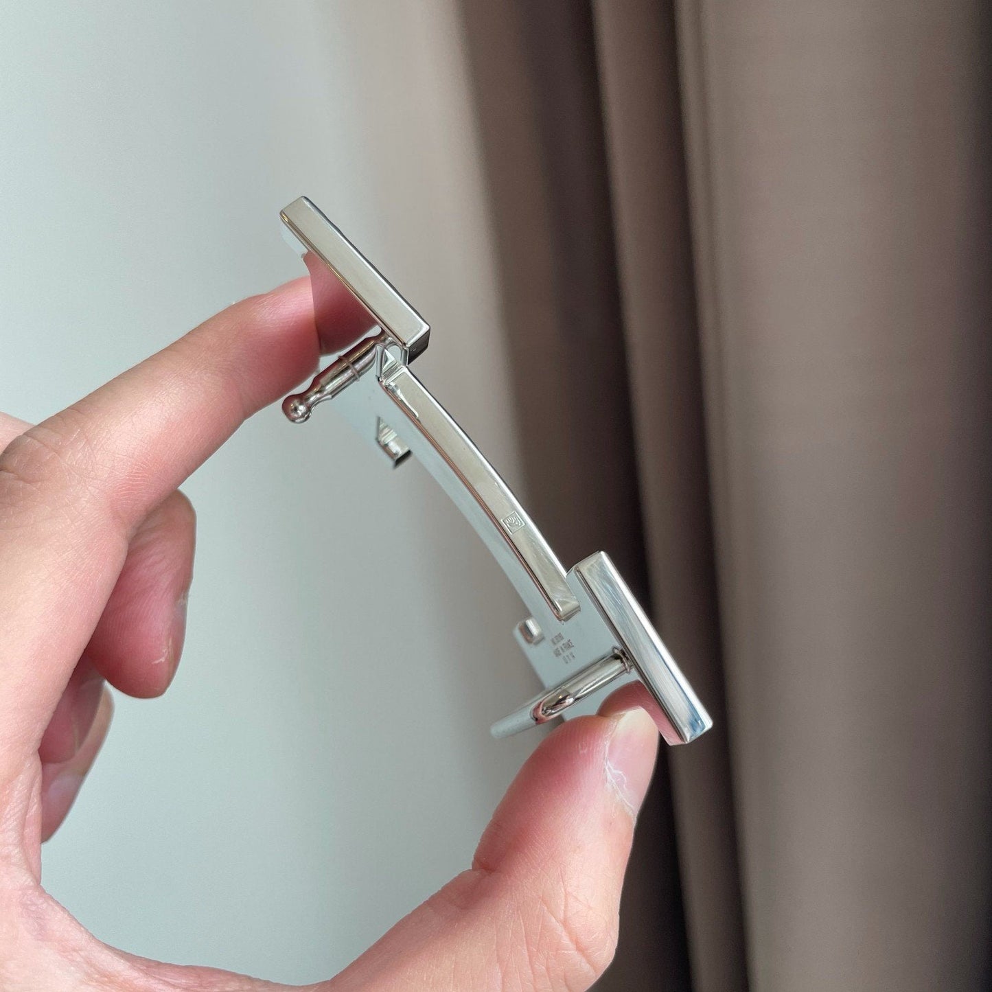 H MARTELEE BELT 38MM BLACK GOLD LEATHER