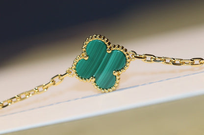 CLOVER 20 MOTIFS MALACHITE GOLD
