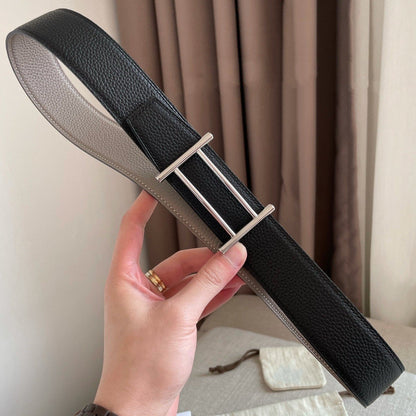 H FACE SILVER RIVERSIBLE SKIN TWO SIDES GREY BLACK 3.8CM