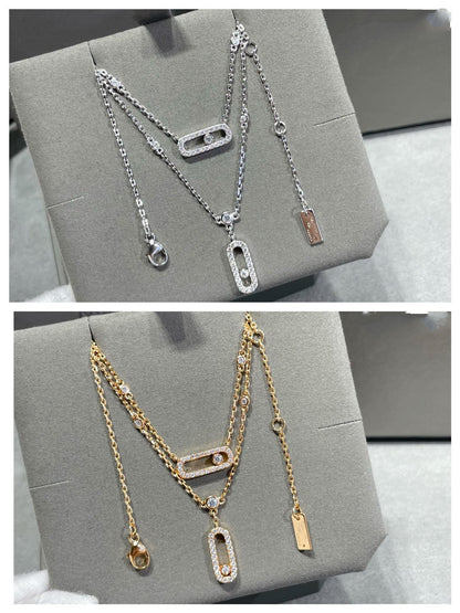 MOVE 2 ROW DIAMOND NECKLACE