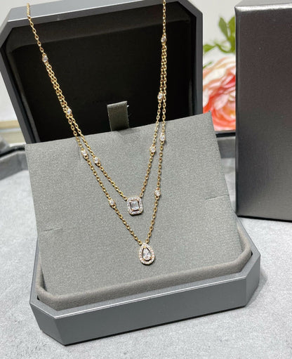 MY TWIN 2 ROW DIAMOND NECKLACE