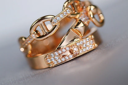 ALCHIEME PINK GOLD DIAMOND RING