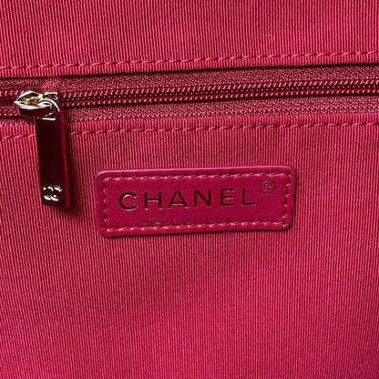 CC LARGE HOBO 37CM WHITE LAMBSKIN GOLD HARDWARE