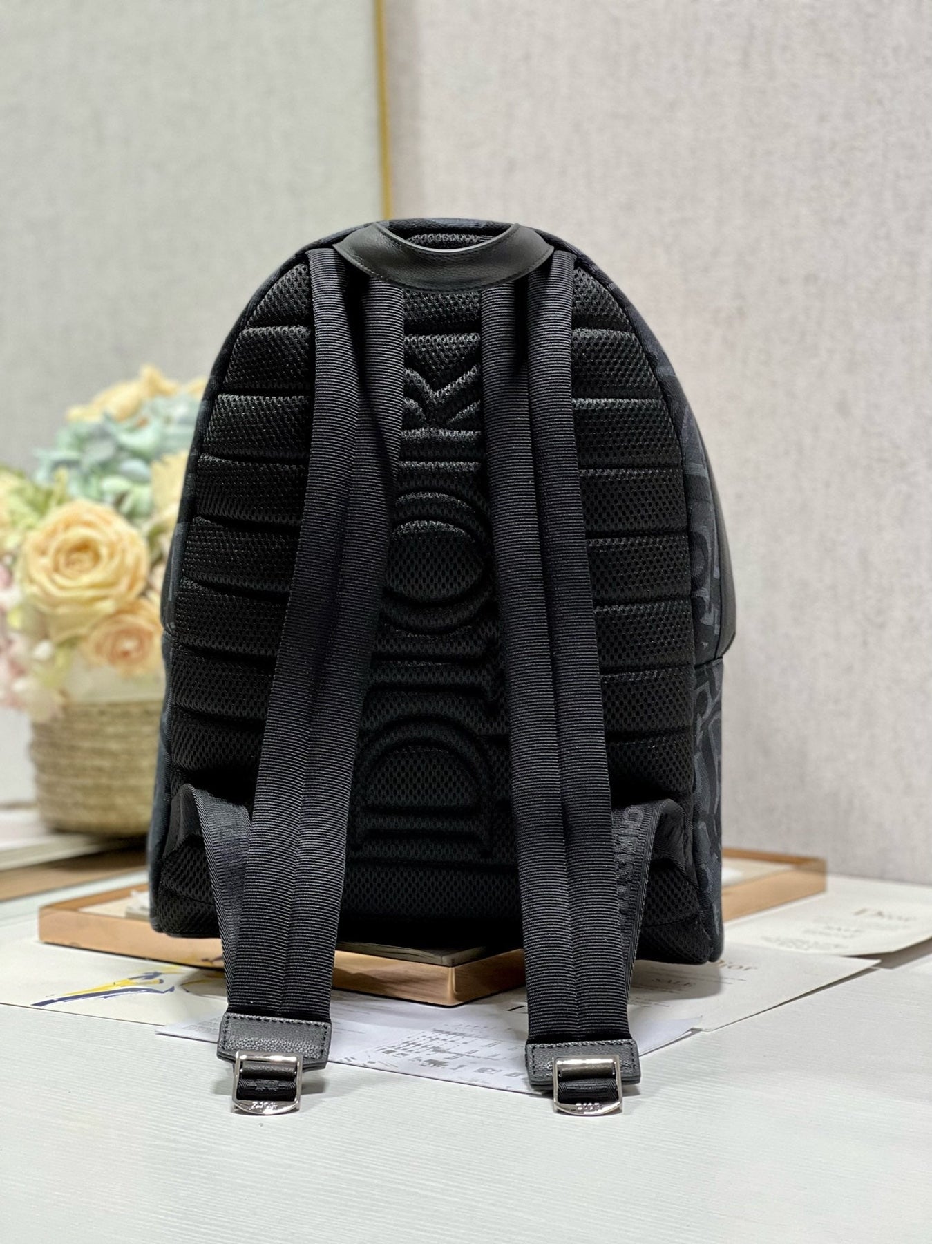 RIDER BACKPACK BLACK OBLIQUE JACQUARD