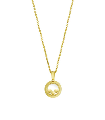 HAPPY PEDANT GOLD 3 DIAMOND NECKLACE