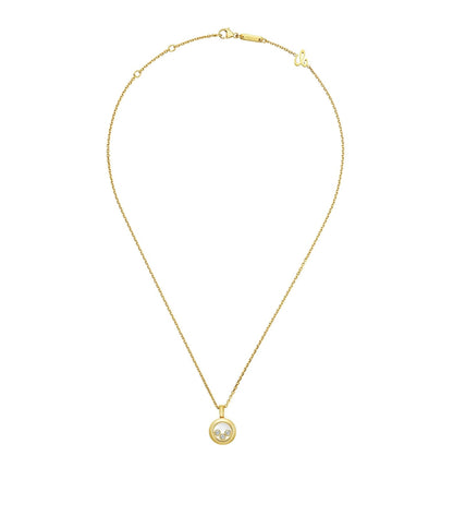 HAPPY PEDANT GOLD 3 DIAMOND NECKLACE