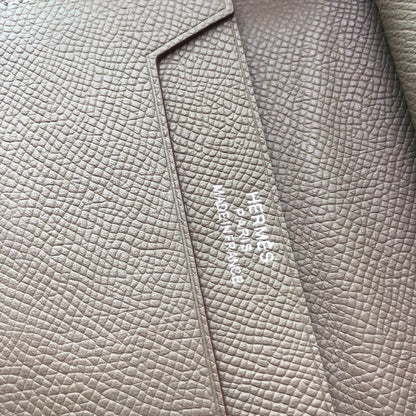 BEARN COMPACT WALLET 12 IN MEDIUM BROWN EPSOM LEATHER