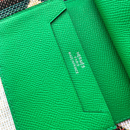 BEARN COMPACT WALLET 12 IN EMERALD GREEN EPSOM LEATHER