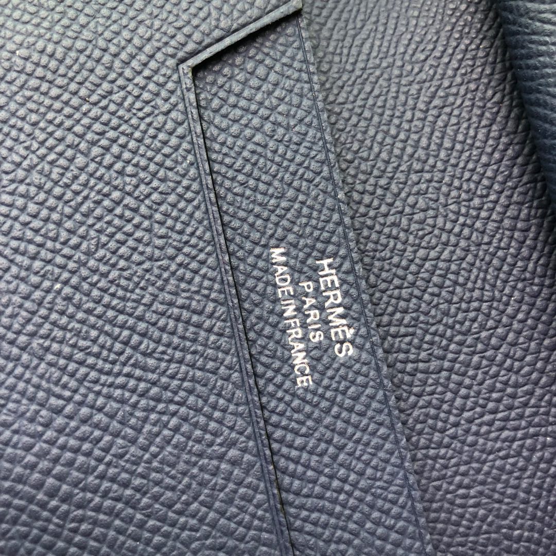 BEARN COMPACT WALLET 12 IN PRUSSIAN BLUE EPSOM LEATHER