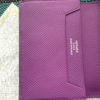 BEARN COMPACT WALLET 12 IN VIOLET PURPLE EPSOM LEATHER