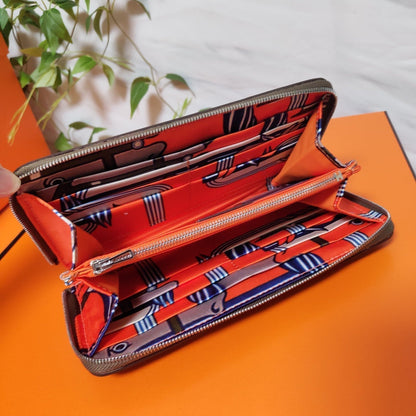 HM Zipper Wallet 20 Brown Epsom